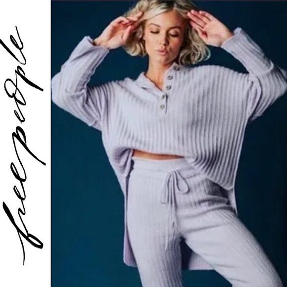 Free People Around the Clock Pullover Cozy Lavender Oversized Sweater Tunic XS - Picture 16 of 16